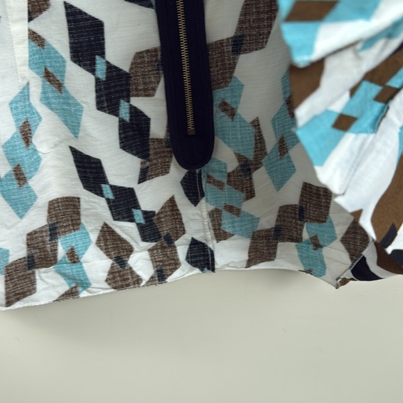 Marni Black and White abstract print Peplum Blouse Sleeveless 8 - Picture 6 of 11